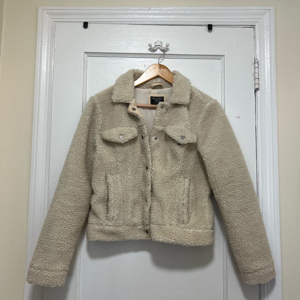 A&F Sherpa Mini Button Coat